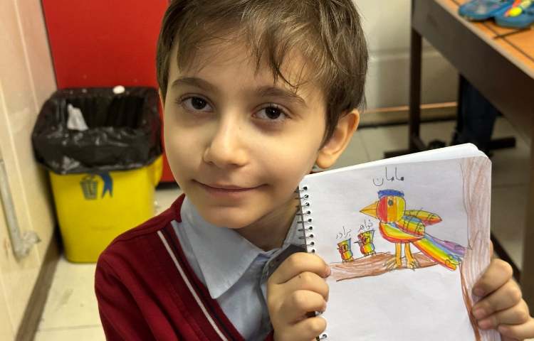 هنر - نقاشی طاووس و ببر 2