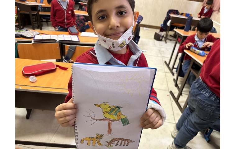 هنر - نقاشی طاووس و ببر 3