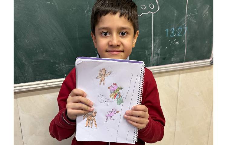 هنر - نقاشی طاووس و ببر 4