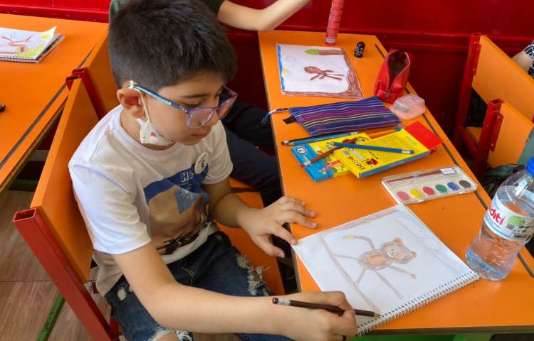 :هنر و خلاقیت،کشیدن میمون فانتزی،کلاس دوم دریانوردان 6