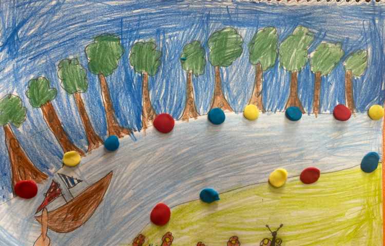 :هنر و خلاقیت، تلفیقی از مدادرنگی و خمیر بازی