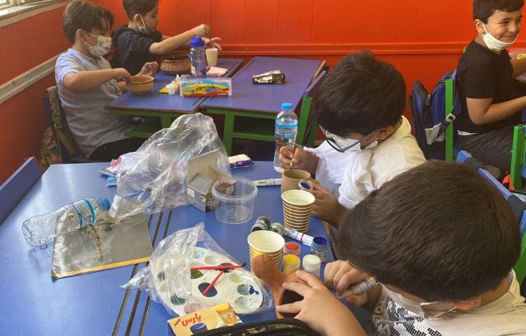 :هنر و خلاقیت، رنگ آمیزی روی ظروف سفالی، کلاس سوم مریخ 4