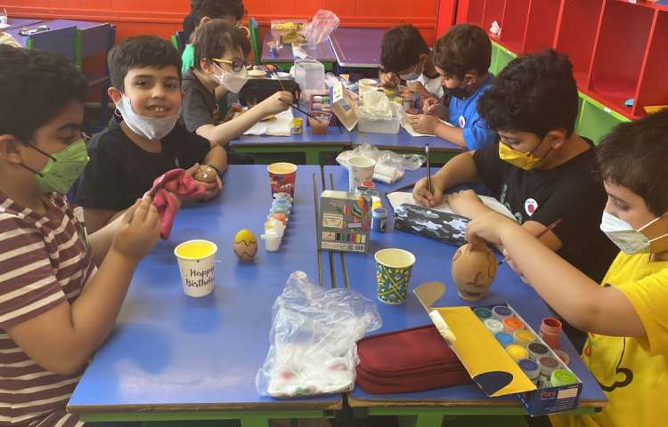 :هنر و خلاقیت، رنگ آمیزی روی ظروف سفالی، کلاس سوم مریخ