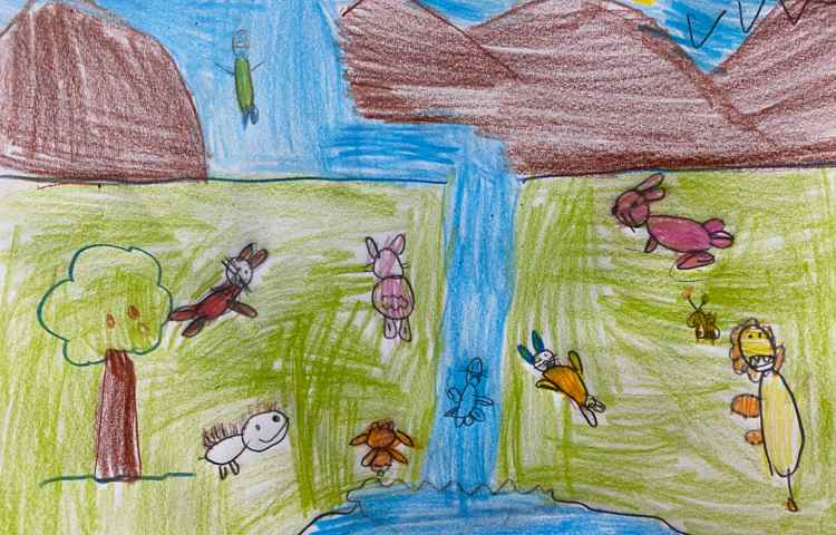 :هنر و خلاقیت، نقاشی خرگوش، پایه اول 6