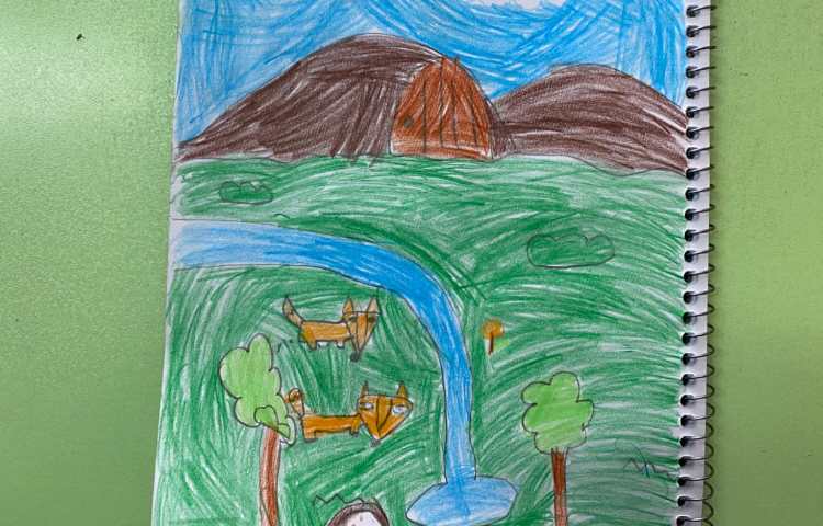 :هنر و خلاقیت، نقاشی روباه و جنگل، پایه اول 2