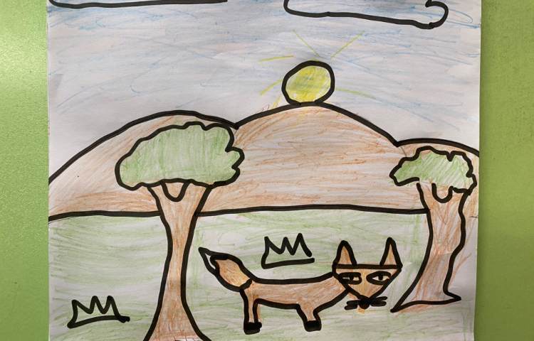 :هنر و خلاقیت، نقاشی روباه و جنگل، پایه اول 3