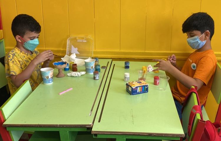 :هنر و خلاقیت، نقاشی روی سفال، کلاس زمین 1