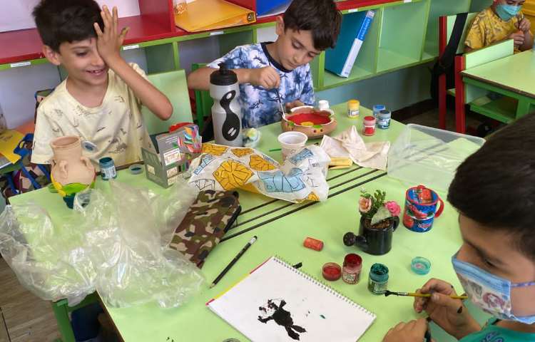 :هنر و خلاقیت، نقاشی روی سفال، کلاس زمین 3