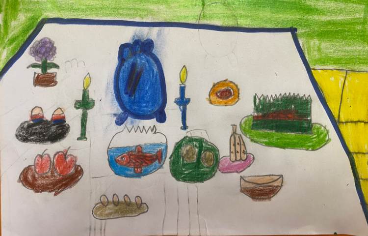 :هنر و خلاقیت، نقاشی سفره هفت سین 1