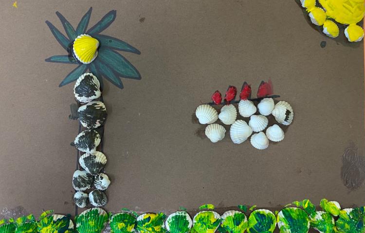 :هنر و خلاقیت، کار تابلو سنگی، کلاس زمین 3