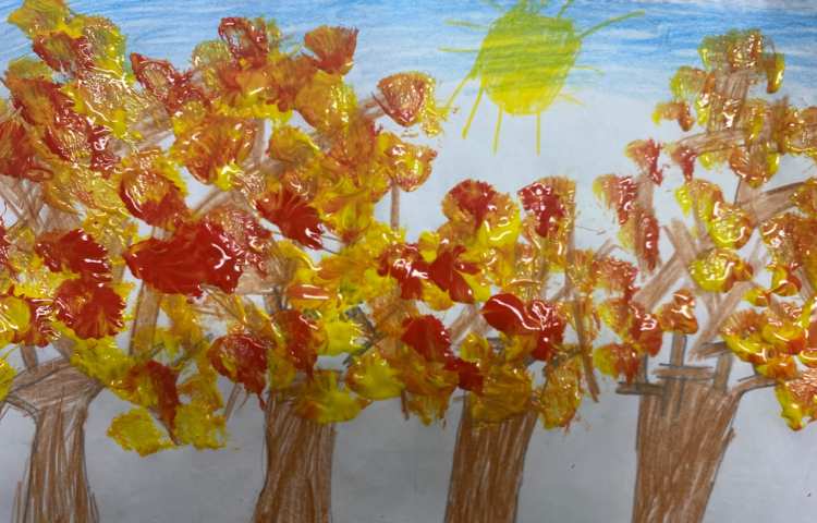 :هنر پایه دوم، نقاشی کار با گواش 4