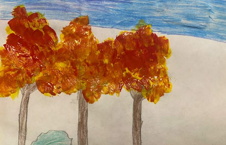 :هنر پایه دوم، نقاشی کار با گواش 5