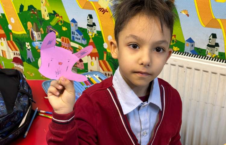 هنر- کاردستی خرگوش با کمک کف دست