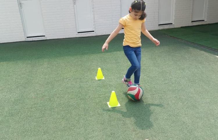 ورزش: نرمش و (بازی توپ و مانع)