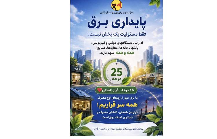 پایداری برق فقط مسئولیت یک بخش نیست؛ 1