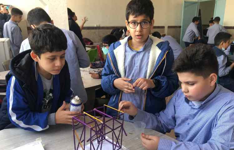 پروژه سازه ستون توسط دانش آموزان علوی در پژوهشسرای جابر 2