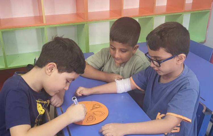 پیداکردن کسر روی شکل