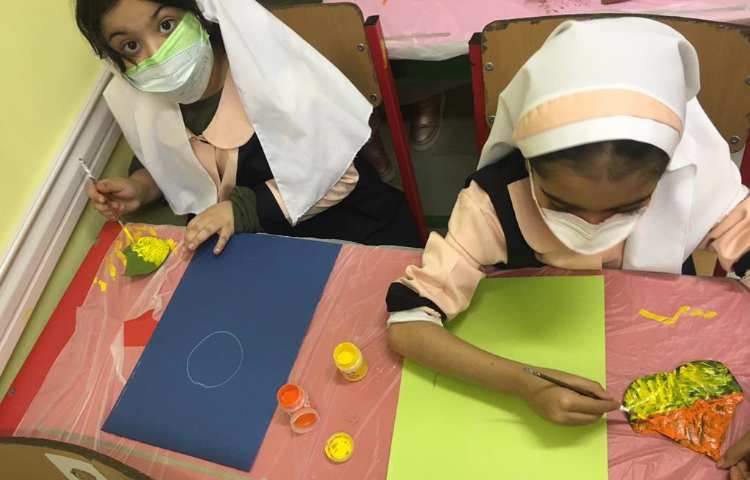 چاپ برگ کشیدن شکل آفتابگردان 2