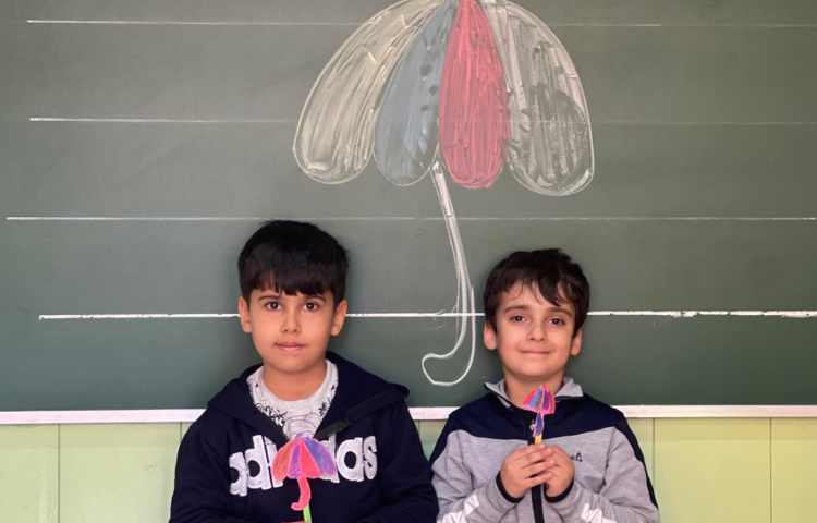 چتر رنگی بابرگ های پاییزی 13