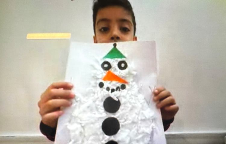 کاردستی آدم برفی 1