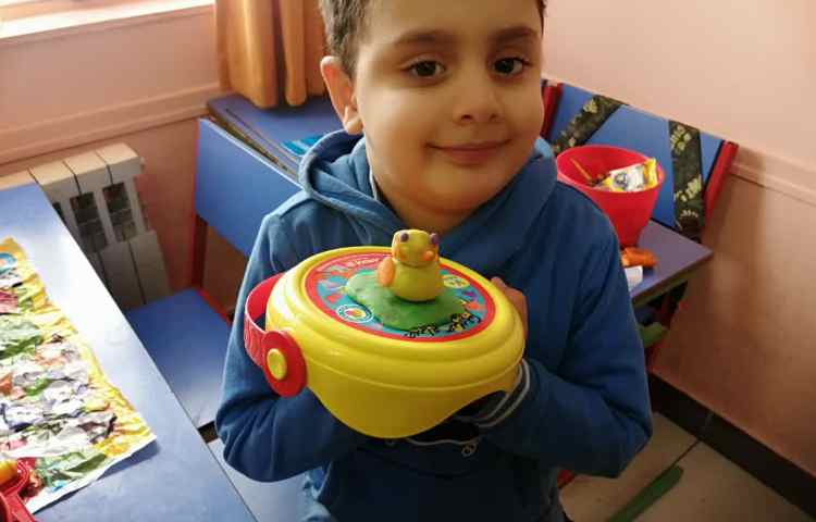 کاردستی با خمیربازی،جوجه 1