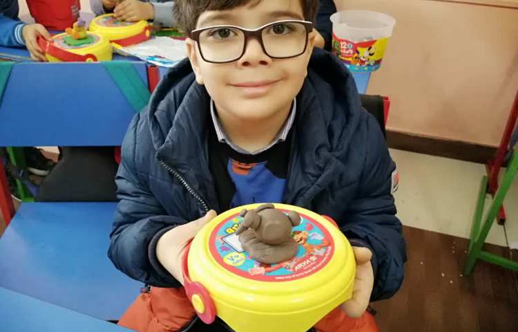 کاردستی با خمیربازی،جوجه 5