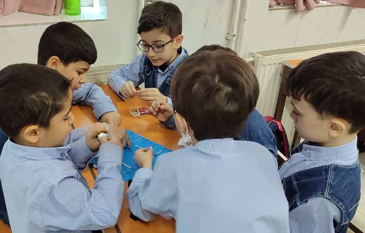 کاردستی با چوب کبریت درس ریاضی 6