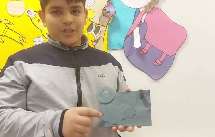 کاردستی درس علوم (طراحی کنیم و بسازیم ) و توضیحات مربوطه توسط دانش‌آموز 1