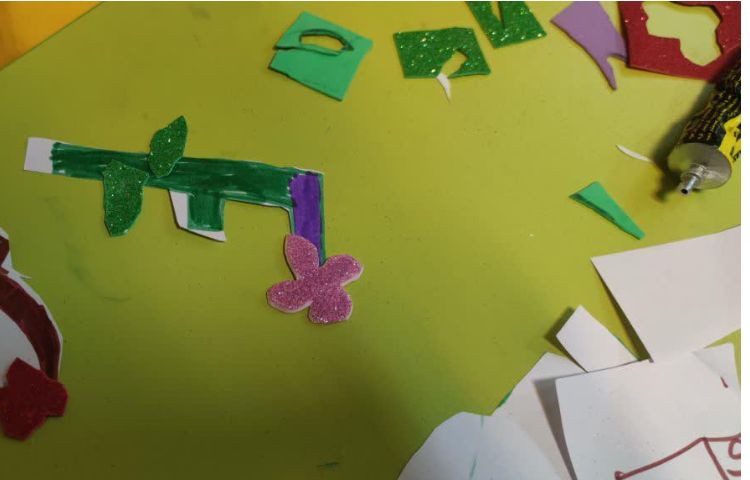 کاردستی زبان انگلیسی فعالیت دستورزی حرف F f 2