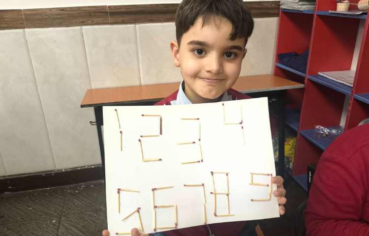 کاردستی ساخت اعداد دیجیتالی 6