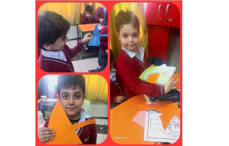 کاردستی شکل مثلث جهت کد گذاری و ایجاد انگیزه ی نشانه ی ث 1