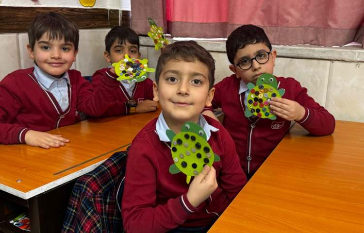 کاردستی لاک پشت برای تدریس نشانه‌ی (لام) 2