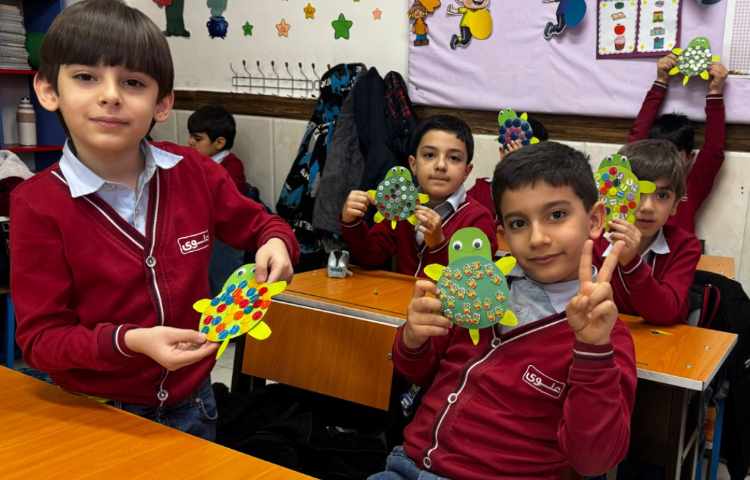 کاردستی لاک پشت برای تدریس نشانه‌ی (لام) 3