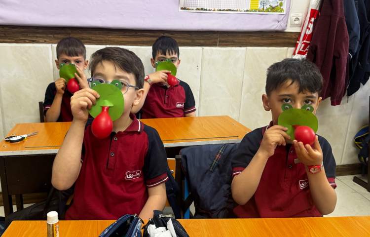 کاردستی مربوط به نشانه‌ی غین (قورباغه) 5