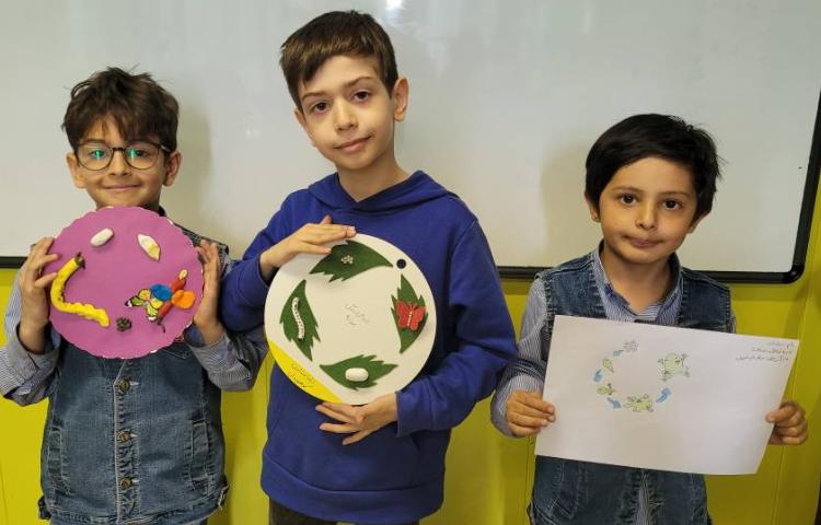 کاردستی مربوط به چرخه ی رشد جانوران 2