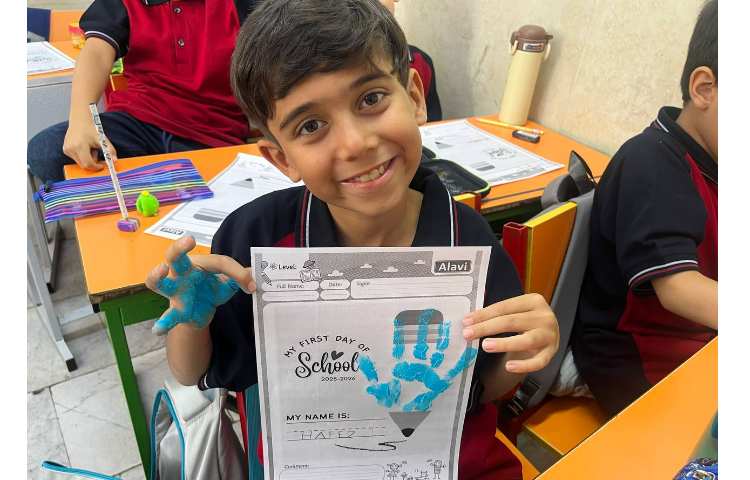 کاردستی و انجام کاربرگ my first day of school جهت خوش آمدگویی 14