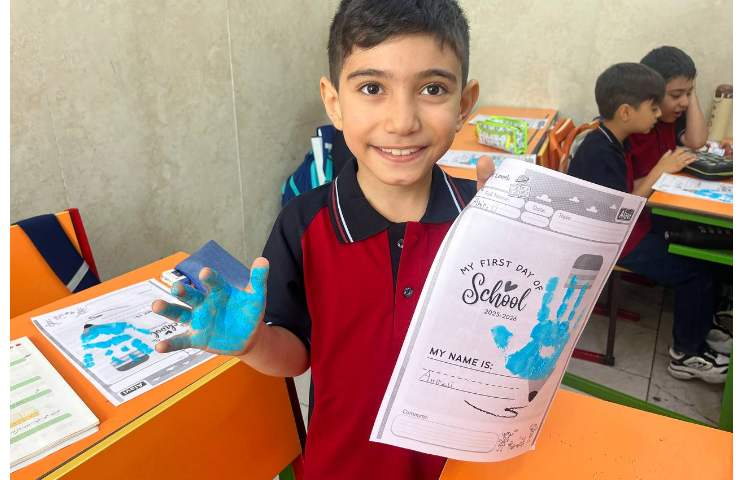 کاردستی و انجام کاربرگ my first day of school جهت خوش آمدگویی 6