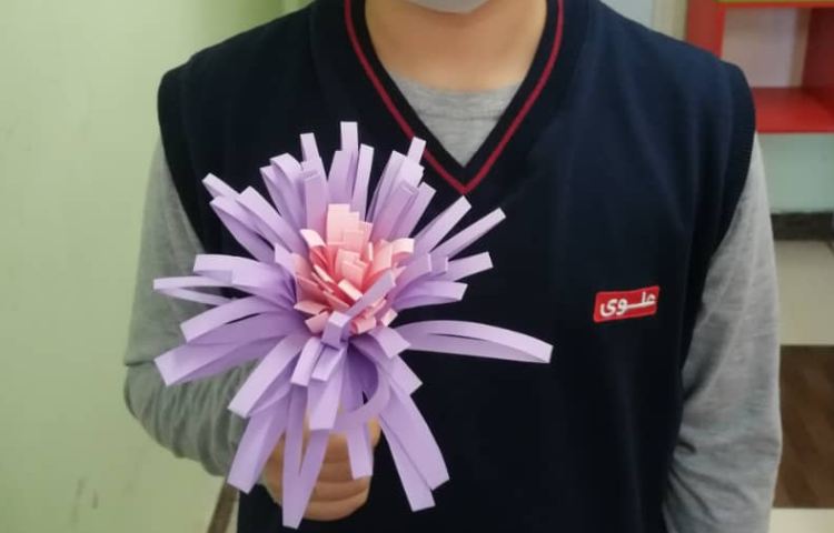 کاردستی گل کاغذی 2