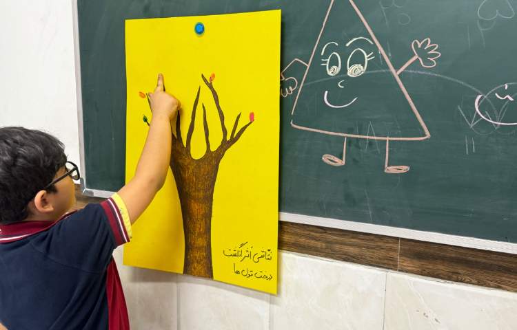 کار با گواش (نقاشی با اثر انگشت) 7