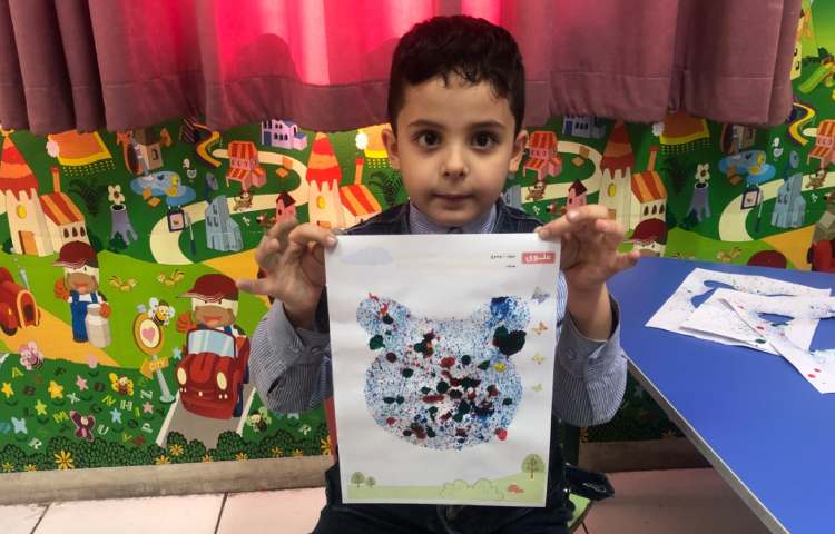 کار رنگ امیزی و چاپ با مسواک 1