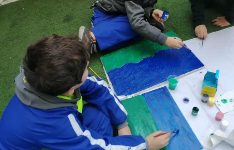 کار روی بوم مرحله اول 2