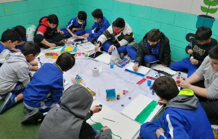 کار روی بوم مرحله اول 3