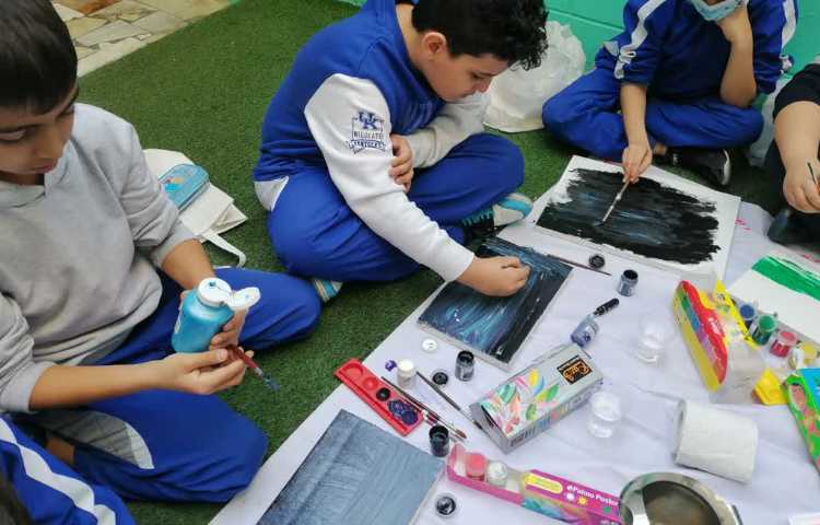 کار روی بوم مرحله اول 4