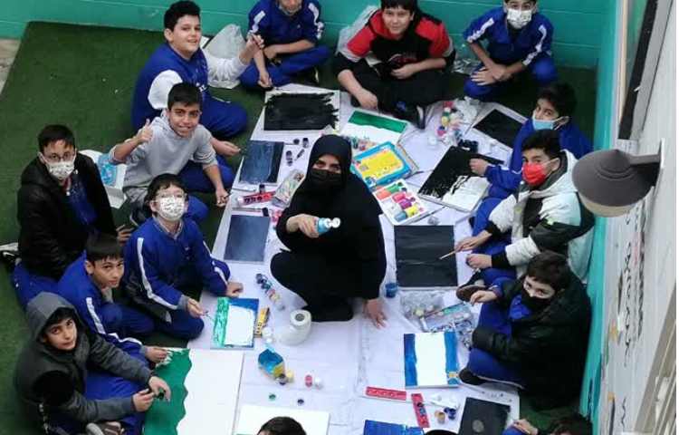 کار روی بوم مرحله اول 5