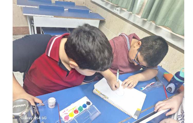 کار چاپ با مسواک و چنگال 1