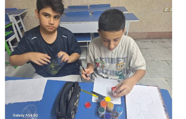 کار چاپ با مسواک و چنگال 3