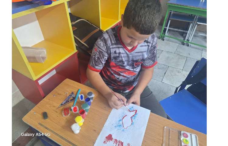 کار چاپ با مسواک و چنگال 4