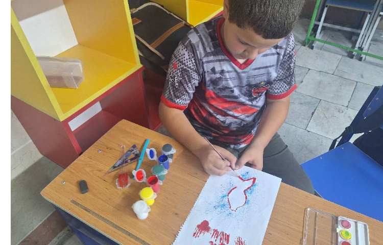 کار چاپ با مسواک و چنگال 5