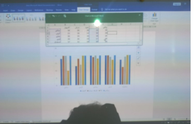کامپیوتر : آموزش ایجاد chart در نرم افزار word 7