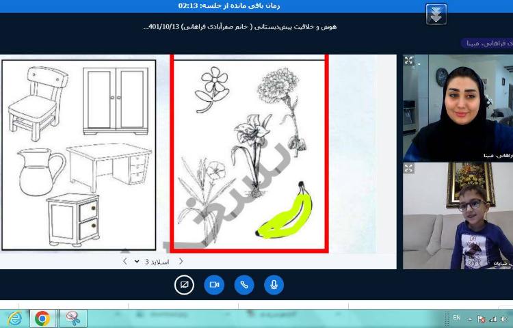 :کلاسهای آنلاین فارسی و هوش، کلاس شاپرک 3